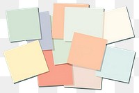 PNG Colorful sticky notes arrangement