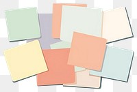 PNG Colorful sticky notes arrangement