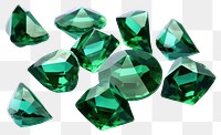 PNG  Shiny green gemstones on display