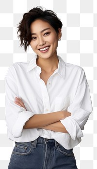 PNG Smiling woman in casual attire