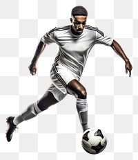 PNG  Dynamic soccer player in action