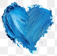 PNG Abstract blue heart painting