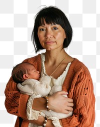 PNG  Mother holding newborn baby