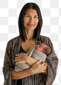 PNG  Mother holding newborn baby