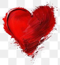 PNG Abstract red heart painting