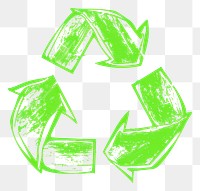 PNG  Green recycle arrows illustration