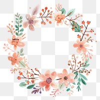 PNG  Elegant floral wreath illustration