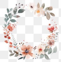 PNG  Elegant floral wreath illustration