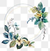 PNG  Elegant floral wreath illustration