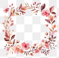 PNG  Elegant floral watercolor frame