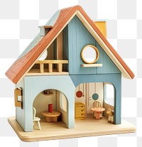 PNG  Colorful wooden dollhouse toy