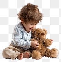 PNG  Child hugging teddy bear