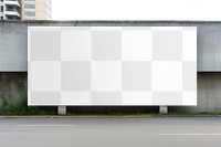 PNG  urban billboard mockup, transparent background