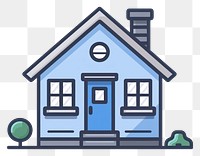 PNG  Charming blue house illustration