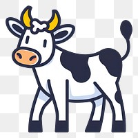 PNG  Cute cartoon cow illustration