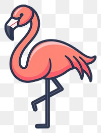 PNG  Elegant flamingo illustration, minimalist design