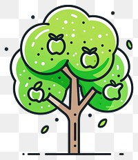 PNG  Vibrant apple tree illustration