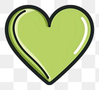 PNG  Green heart vector illustration