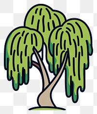 PNG  Whimsical willow tree illustration