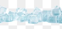 PNG Clear ice cubes on white