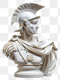 PNG Ancient Roman warrior statue bust