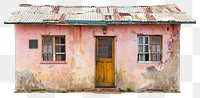 PNG Rustic colorful weathered house exterior