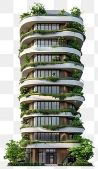 PNG Modern green urban architecture building