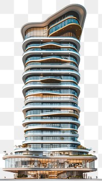 PNG Modern architectural high-rise building