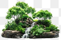 PNG Miniature forest waterfall bonsai art