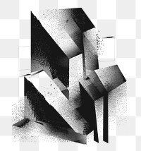 PNG  Abstract geometric monochrome art