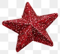 PNG  Sparkling red glitter star