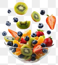 PNG Fresh vibrant fruit salad bowl