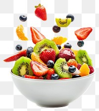 PNG Colorful fresh fruit salad bowl