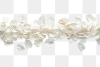 PNG Delicate white rose petals scattered