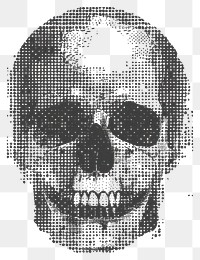 PNG  Pixelated skull art illustration