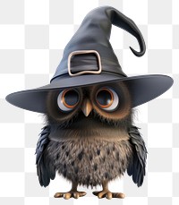 PNG  Cute owl in witch hat