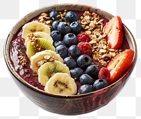 PNG Colorful nutritious fruit smoothie bowl