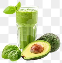 PNG Healthy avocado smoothie with basil