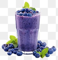 PNG Refreshing blueberry smoothie with mint