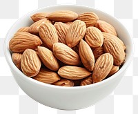 PNG Healthy almonds in white bowl