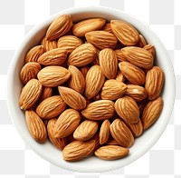 PNG Healthy almonds in white bowl