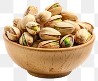 PNG Fresh pistachios in wooden bowl