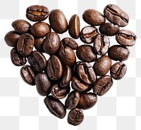 Coffee beans heart shape