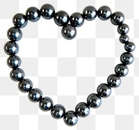 PNG Black bead heart shape design