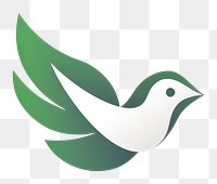 PNG  Modern green bird logo design