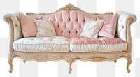 PNG  Elegant vintage pink tufted sofa