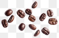 Fresh roasted coffee beans scattered