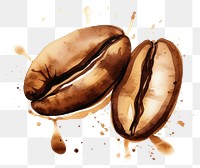 Artistic coffee bean illustration