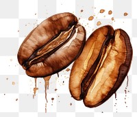 Artistic coffee beans illustration