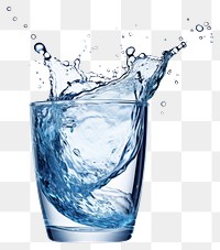 PNG  Refreshing splash water glass illustration